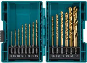 B-65399 Impact Gold 14 Pc. Titanium Drill Bit Set, 1/4 in. Hex Shank B-65399 Impact Gold 14 Pc. Titanium Drill Bit Set, 1/4 in. Hex Shank
