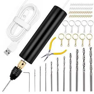 Electric Drill, 74Pcs Mini Drills with 3-Jaw Clamp&10 Drill Bit | Electric Resin Drill with 3-jaw Chuck 0-3mm Adjustable Range, Keychain Making Kit, Jewelry Making Kit, Electric Hand Drill Electric Drill, 74Pcs Mini Drills with 3-Jaw Clamp&10 Drill Bit | Electric Resin Drill with 3-jaw Chuck 0-3mm Adjustable Range, Keychain Making Kit, Jewelry Making Kit, Electric Hand Drill