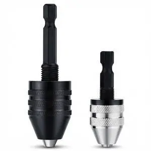 2 PCS Keyless Drill Chuck Adapter, 1/4" Hex Shank Quick Change Drill Bit Chuck Adapter Converter, 0.3-3.6mm & 0.6-8mm for Impact Driver & Drill 2 PCS Keyless Drill Chuck Adapter, 1/4" Hex Shank Quick Change Drill Bit Chuck Adapter Converter, 0.3-3.6mm & 0.6-8mm for Impact Driver & Drill