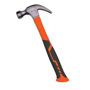 16 oz Claw Hammer with Fiberglass Handle - All Purpose Hammer with Forged Hardened Steel Head - Ergo Shock Absorbing Rubber Grip 16 oz Claw Hammer with Fiberglass Handle - All Purpose Hammer with Forged Hardened Steel Head - Ergo Shock Absorbing Rubber Grip