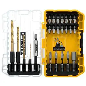 Tough Grip 27 Pc Screwdriver Bit Set and Impact Drill Driver Bit Set, Extra Durable Heavy Duty Torsion Zone Technology (DWAF2504TG) Tough Grip 27 Pc Screwdriver Bit Set and Impact Drill Driver Bit Set, Extra Durable Heavy Duty Torsion Zone Technology (DWAF2504TG)