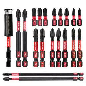 Impact Tough Phillips Bits PH1/PH2/PH3 Insert Driver Bits,19Pack Bulk Phillips Screwdriver Bits Set with 1Pcs Impact Bit Holder Impact Tough Phillips Bits PH1/PH2/PH3 Insert Driver Bits,19Pack Bulk Phillips Screwdriver Bits Set with 1Pcs Impact Bit Holder
