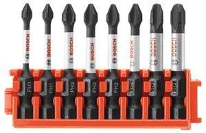 CCSPHV208 8-Piece Assorted Set 2 In. Impact Tough Phillips Power Bits with Clip for Custom Case System CCSPHV208 8-Piece Assorted Set 2 In. Impact Tough Phillips Power Bits with Clip for Custom Case System