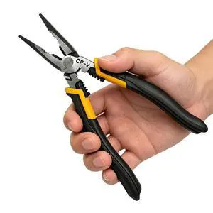 9 Inch Needle Nose Pliers, 6-in-1 Wire Cutter | Stripper Crimper, Enhanced Leverage & Comfort Grip, Multipurpose for Electrical Wiring 9 Inch Needle Nose Pliers, 6-in-1 Wire Cutter | Stripper Crimper, Enhanced Leverage & Comfort Grip, Multipurpose for Electrical Wiring