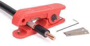 Round Cable Stripper for AWG 12 to 4/0, Adjustable Wire Stripper | Cable Jacket Stripping Tool with 2 Spare Blade Round Cable Stripper for AWG 12 to 4/0, Adjustable Wire Stripper | Cable Jacket Stripping Tool with 2 Spare Blade