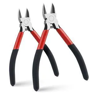2-Pack 5-Inch & 6-Inch Wire Cutters, Spring-Loaded Diagonal Cutting Pliers | Hardened steel edges and anti-slip grips offer control for soft copper wire, zip ties, floral stems and jewelry projects 2-Pack 5-Inch & 6-Inch Wire Cutters, Spring-Loaded Diagonal Cutting Pliers | Hardened steel edges and anti-slip grips offer control for soft copper wire, zip ties, floral stems and jewelry projects