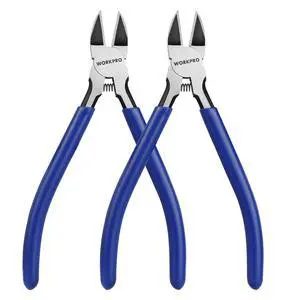 2-Pack Wire Cutters, 6 Inch Precision Flush Cutters, Side Cutters | 2-Piece Diagonal Cutters with Carbon Steel, Ergonomic Handles for Crafts, Jewelry Making, Electronics, 3D Print, Floral 2-Pack Wire Cutters, 6 Inch Precision Flush Cutters, Side Cutters | 2-Piece Diagonal Cutters with Carbon Steel, Ergonomic Handles for Crafts, Jewelry Making, Electronics, 3D Print, Floral