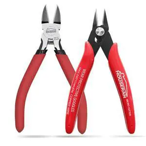 2pc Set Wire Cutters 5 Inch Flush Cutter Side Cutting Pliers | 5" diagonal wire snips with standard side cutter and 170 micro flush cutter tool for zip ties and electronics. 2pc Set Wire Cutters 5 Inch Flush Cutter Side Cutting Pliers | 5" diagonal wire snips with standard side cutter and 170 micro flush cutter tool for zip ties and electronics.