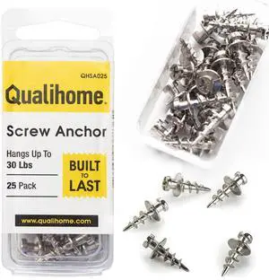 Double-Headed Wall Screw Anchors Picture Hooks - Heavy Duty Bear Claw Hanger Screws Holds Upto 30 Lbs. - Drywall Screw/Anchor for D-Rings/Wire/Keyholes - Hang Pictures/Mirrors and More (25 Pack) Double-Headed Wall Screw Anchors Picture Hooks - Heavy Duty Bear Claw Hanger Screws Holds Upto 30 Lbs. - Drywall Screw/Anchor for D-Rings/Wire/Keyholes - Hang Pictures/Mirrors and More (25 Pack)