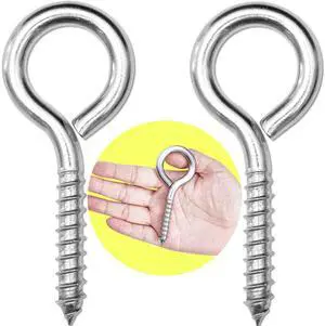 2Pcs Self Tapping Eyelet Screw Eye Bolt4 Inch Heavy Duty Screw Eyes Hooks M8 Wooden Large Screw Eye HookLoad Capacity 500 Lbs for Hammock YogaHeavy Indoor Outdoor Uses (2, M8-4 INCH) 2Pcs Self Tapping Eyelet Screw Eye Bolt4 Inch Heavy Duty Screw Eyes Hooks M8 Wooden Large Screw Eye HookLoad Capacity 500 Lbs for Hammock YogaHeavy Indoor Outdoor Uses (2, M8-4 INCH)