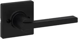 Casey Dummy Door Handle, Single Sided Lever for Closets, French Double Doors, and Pantry, Matte Black Non-Turning Reversible Interior Push/Pull Lever, with Microban Protection (1 count) Casey Dummy Door Handle, Single Sided Lever for Closets, French Double Doors, and Pantry, Matte Black Non-Turning Reversible Interior Push/Pull Lever, with Microban Protection (1 count)