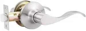 1 Pack Passage Lever Door Handles Satin Nickel Door Levers for Closet Door Lock Keyless Interior Door Handle with Lock Wave Lever 1 Pack Passage Lever Door Handles Satin Nickel Door Levers for Closet Door Lock Keyless Interior Door Handle with Lock Wave Lever