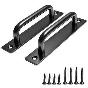 2PCS 5.8 Inch Barn Door Handle, Premium Aluminum Alloy Gate Handle | Sturdy Black Sliding Door Pull Handles for Kitchen, Cabinet, Bathroom, Closet, and Easy Install 2PCS 5.8 Inch Barn Door Handle, Premium Aluminum Alloy Gate Handle | Sturdy Black Sliding Door Pull Handles for Kitchen, Cabinet, Bathroom, Closet, and Easy Install