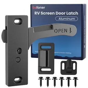 Aluminum RV Screen Door Latch Right Handle Replacement Accessories | Aluminum Right Handle, Replaces Fragile Plastic Latch, Complete Durable Latch Kit, Travel Trailer Interior Parts& Accessories Aluminum RV Screen Door Latch Right Handle Replacement Accessories | Aluminum Right Handle, Replaces Fragile Plastic Latch, Complete Durable Latch Kit, Travel Trailer Interior Parts& Accessories