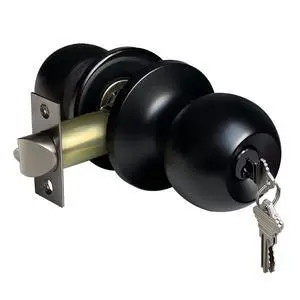 Keyed Entry Door Knob, Heavy Duty Entrance Door Lock, Matte Black | Easy Installation, Universal design, Reversible Knob, Adjustable Latch Keyed Entry Door Knob, Heavy Duty Entrance Door Lock, Matte Black | Easy Installation, Universal design, Reversible Knob, Adjustable Latch