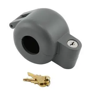 Door Knob Lock-Out Device, Keyed Alike, Diecast, Gray (1 Set) Door Knob Lock-Out Device, Keyed Alike, Diecast, Gray (1 Set)