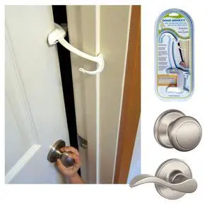 Child Proof Door Lock & Pinch Guard - For Door Knobs & Lever Handles - Easy to Install - No Tools or Tape Required - Baby Safety Door Lock For Kids - Very Portable - Great for Dogs & Cats Child Proof Door Lock & Pinch Guard - For Door Knobs & Lever Handles - Easy to Install - No Tools or Tape Required - Baby Safety Door Lock For Kids - Very Portable - Great for Dogs & Cats
