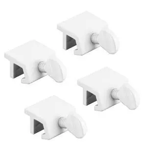 Sliding Window Security Lock, White, 1/8 in. Rail, 4 Pack | For 1/8 Inch Wide Rail Sliding Window Security Lock, White, 1/8 in. Rail, 4 Pack | For 1/8 Inch Wide Rail