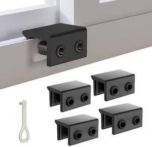Window Locks 4-Pack, Keyed Window Locks & Child Proof Security Lock for Sliding Windows from Inside, Adjustable Blocker for Vertical & Horizontal Windows, Easy Install for Home Office(4, Black) Window Locks 4-Pack, Keyed Window Locks & Child Proof Security Lock for Sliding Windows from Inside, Adjustable Blocker for Vertical & Horizontal Windows, Easy Install for Home Office(4, Black)
