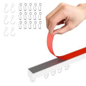 Adhesive Ceiling Curtain Track, Paste Type No Need to Drill, Suitable for Smooth Ceiling or Wall, Closets, Door and Window Frames, Meet Multi-Scenario and Multi-Functional Needs-1.66M/5.45FT Adhesive Ceiling Curtain Track, Paste Type No Need to Drill, Suitable for Smooth Ceiling or Wall, Closets, Door and Window Frames, Meet Multi-Scenario and Multi-Functional Needs-1.66M/5.45FT