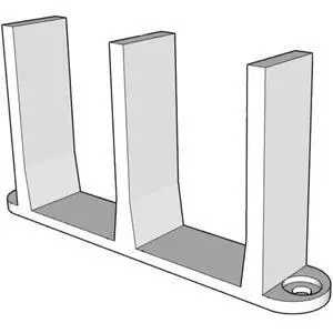 Sliding Closet Door Floor Guide Bracket | Universal Fit for 1-3/8" Width Bypass Doors (Single Unit, White) Sliding Closet Door Floor Guide Bracket | Universal Fit for 1-3/8" Width Bypass Doors (Single Unit, White)