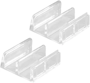 M 6059 Sliding Shower Door Bottom Guide, 1/2 In., Clear, 2 Pack | 1/2 In. Channels, Plastic Construction, Adhesive Backing M 6059 Sliding Shower Door Bottom Guide, 1/2 In., Clear, 2 Pack | 1/2 In. Channels, Plastic Construction, Adhesive Backing