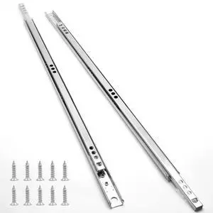 15.7 Inch Drawer Slides, 0.7" Wide, Pack of 2 | Metal, Ball Bearing, Two Way Slide Track Rail 15.7 Inch Drawer Slides, 0.7" Wide, Pack of 2 | Metal, Ball Bearing, Two Way Slide Track Rail