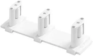 Sliding Closet Door Floor Roller Guide - Adjustable Width 3-Roller Design - Easy Install! (White) Sliding Closet Door Floor Roller Guide - Adjustable Width 3-Roller Design - Easy Install! (White)
