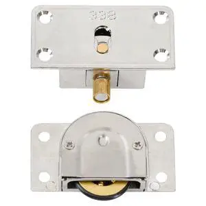 338 Sliding Cabinet Door Hardware Silver Stainless Steel Cabinet Hanging Single Wheel Rollers, Zinc Alloy Pulley Track Set for Closet Wardrobe, Top & Bottom Replacement Home Furniture 338 Sliding Cabinet Door Hardware Silver Stainless Steel Cabinet Hanging Single Wheel Rollers, Zinc Alloy Pulley Track Set for Closet Wardrobe, Top & Bottom Replacement Home Furniture