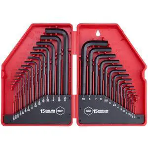 30-Piece Premium Hex Key Allen Wrench Set, SAE and Metric Assortment, L Shape, Chrome Vanadium Steel, Precise and Chamfered Tips | SAE 0.028-3/8 inch, Metric 0.7-10 mm | In Storage Case 30-Piece Premium Hex Key Allen Wrench Set, SAE and Metric Assortment, L Shape, Chrome Vanadium Steel, Precise and Chamfered Tips | SAE 0.028-3/8 inch, Metric 0.7-10 mm | In Storage Case