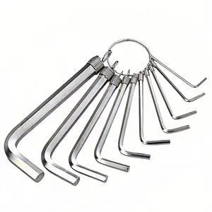 10pc Metric Hex Key Set - Professional Grade Cr-V Steel, Rust-Resistant, Keyring Design | Fits Bike, Furniture, Auto Repair | 1.5-10mm (1.5,2,2.5,3,3.5,4,5,6,8,10mm) 10pc Metric Hex Key Set - Professional Grade Cr-V Steel, Rust-Resistant, Keyring Design | Fits Bike, Furniture, Auto Repair | 1.5-10mm (1.5,2,2.5,3,3.5,4,5,6,8,10mm)