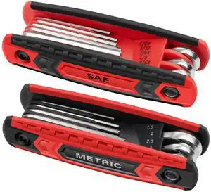 2 Pack Allen Wrenches Sets 17-Piece Allen Key Set, Metric & SAE | Folding Hex Key Set for Bike, Archery, Garbage Disposal, Door, Home Repair, Allen Key Tool for Electricians Men Dad Husband 2 Pack Allen Wrenches Sets 17-Piece Allen Key Set, Metric & SAE | Folding Hex Key Set for Bike, Archery, Garbage Disposal, Door, Home Repair, Allen Key Tool for Electricians Men Dad Husband