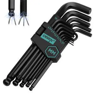 13 Pieces Hex Key Allen Wrench Set Metric Size with Ball End | 1.27-10 MM, Long Arm Ball Design, Chrome Vanadium Steel 13 Pieces Hex Key Allen Wrench Set Metric Size with Ball End | 1.27-10 MM, Long Arm Ball Design, Chrome Vanadium Steel