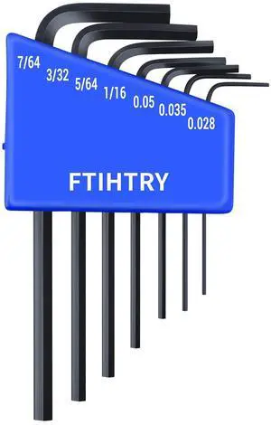 7pcs SAE Mini Hex-L Key Allen wrench, Small Allen wrench 0.028, 0.035, 0.05, 1/16", 5/64", 3/32", 7/64", Cr-V Steel 7pcs SAE Mini Hex-L Key Allen wrench, Small Allen wrench 0.028, 0.035, 0.05, 1/16", 5/64", 3/32", 7/64", Cr-V Steel