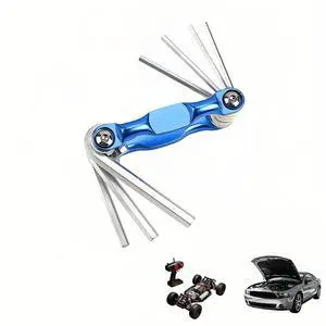 Professional 8-in-1 Folding Hex Key Set, CR-V Steel Metric Allen Wrench Multi-Tool, Blue, 1.5-6mm, Compact Design with Carabiner for Bike, Auto, Furniture Repair Professional 8-in-1 Folding Hex Key Set, CR-V Steel Metric Allen Wrench Multi-Tool, Blue, 1.5-6mm, Compact Design with Carabiner for Bike, Auto, Furniture Repair