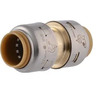 Max 1/2 Inch Coupling, Push to Connect Brass Plumbing Fitting, PEX Pipe, Copper, CPVC, PE-RT, HDPE, UR008A Max 1/2 Inch Coupling, Push to Connect Brass Plumbing Fitting, PEX Pipe, Copper, CPVC, PE-RT, HDPE, UR008A