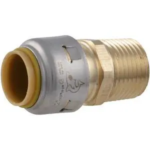 Max 1/2 Inch MNPT Adapter, Push to Connect Brass Plumbing Fitting, PEX Pipe, Copper, CPVC, PE-RT, HDPE, UR120A Max 1/2 Inch MNPT Adapter, Push to Connect Brass Plumbing Fitting, PEX Pipe, Copper, CPVC, PE-RT, HDPE, UR120A