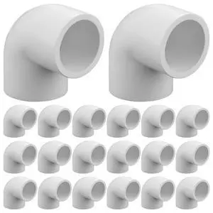 20-Pack 1/2" 90 Degree Elbow PVC Fittings, Furniture Grade Pipe Fittings 90 Degree Elbow for SCH40 PVC Pipe, UV Resistant, Pipe Connectors for All DIY Structure and Frames 20-Pack 1/2" 90 Degree Elbow PVC Fittings, Furniture Grade Pipe Fittings 90 Degree Elbow for SCH40 PVC Pipe, UV Resistant, Pipe Connectors for All DIY Structure and Frames