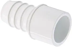 460 Series PVC Pipe Fitting, Adapter, Schedule 40, White, 1"Barbed x 1" Spigot 460 Series PVC Pipe Fitting, Adapter, Schedule 40, White, 1"Barbed x 1" Spigot