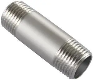 Stainless 1/2 NPT Male Threaded 2" Length Nipple Pipe Fitting | MPT Stainless Steel Cast Pipe Fittings for Air Water Fuel Gas Stainless 1/2 NPT Male Threaded 2" Length Nipple Pipe Fitting | MPT Stainless Steel Cast Pipe Fittings for Air Water Fuel Gas