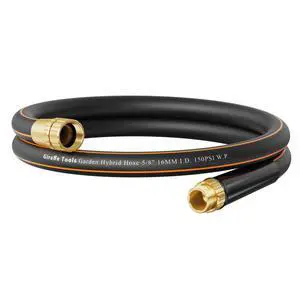 Garden Hose 6ft x 5/8'', Short Water Hose Heavy Duty, Lightweight, Flexible Hybrid Hose, Male to Female Fittings Garden Hose 6ft x 5/8'', Short Water Hose Heavy Duty, Lightweight, Flexible Hybrid Hose, Male to Female Fittings