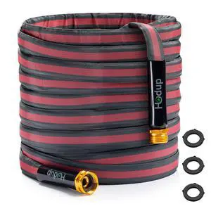 Flexible Lightweight Garden Hose 15 FT | Non Expanding Hose with Latex Core, Space-Saving Outdoor Pipe for Yard RV Car Washing, Gray & Red Flexible Lightweight Garden Hose 15 FT | Non Expanding Hose with Latex Core, Space-Saving Outdoor Pipe for Yard RV Car Washing, Gray & Red