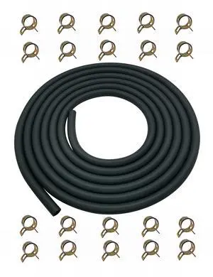 10 Feet 1/4 Inch ID Fuel Line Hose 0.25in w/ 20 Clamp | 6MM Gas Line for Kawasaki Kohler Briggs & Stratton Powersports Small Engines Generators Rubber 10 Feet 1/4 Inch ID Fuel Line Hose 0.25in w/ 20 Clamp | 6MM Gas Line for Kawasaki Kohler Briggs & Stratton Powersports Small Engines Generators Rubber