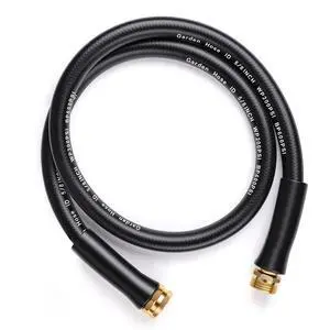 Garden Hose,3/4" Male Female Fittings,4.2ft x 5/8" Flexible Water Hose,Lightweight Rubber Hybrid Hose,No Kink,Leakproof,Black Garden Hose,3/4" Male Female Fittings,4.2ft x 5/8" Flexible Water Hose,Lightweight Rubber Hybrid Hose,No Kink,Leakproof,Black