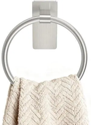 Hand Towel Holder for Bathroom, Brushed Nickel Towel Ring Adhesive | Bathroom Towel Holder Self Adhesive for Bath RV Kitchen, No Drill Hole Hand Towel Holder for Bathroom, Brushed Nickel Towel Ring Adhesive | Bathroom Towel Holder Self Adhesive for Bath RV Kitchen, No Drill Hole