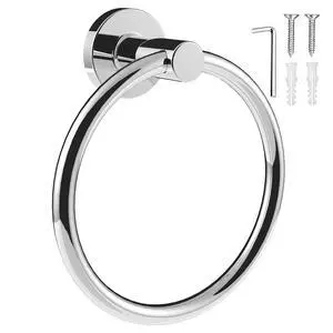Towel Holder for Bathroom Wall Chrome Towel Ring | Stainless Steel Hand Towel Ring Heavy Duty Towel Hanger for Bathroom Towel Holder for Bathroom Wall Chrome Towel Ring | Stainless Steel Hand Towel Ring Heavy Duty Towel Hanger for Bathroom
