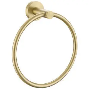Round Towel Ring, Brushed Gold, 304 Stainless Steel, Wall Mount | Easy-Reach Hand Towel Storage, Clean Modern Accent, Bathroom Refresh, Vanity & Powder Room Use, Concealed Screw Installation Round Towel Ring, Brushed Gold, 304 Stainless Steel, Wall Mount | Easy-Reach Hand Towel Storage, Clean Modern Accent, Bathroom Refresh, Vanity & Powder Room Use, Concealed Screw Installation