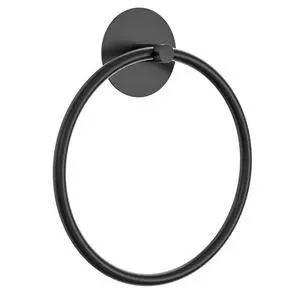 Matte Black Bathroom Towel Ring - SUS304 Stainless Steel Bathroom Towel Rack, Adhesive Wall Mounted Hand Towels Holder, Towel Hanger for Bathroom Organizer, Kitchen Storage Matte Black Bathroom Towel Ring - SUS304 Stainless Steel Bathroom Towel Rack, Adhesive Wall Mounted Hand Towels Holder, Towel Hanger for Bathroom Organizer, Kitchen Storage