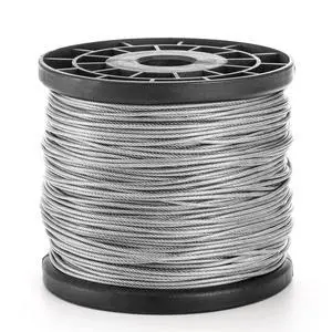1/16 Inch x 500 Feet Wire Rope Cable, Stainless Steel Braided Wire Stranded Rope Vinyl Coated Aircraft Cable for Outdoor Clothesline, Trellis, String Lights, 7x7 Strands Core 1/16 Inch x 500 Feet Wire Rope Cable, Stainless Steel Braided Wire Stranded Rope Vinyl Coated Aircraft Cable for Outdoor Clothesline, Trellis, String Lights, 7x7 Strands Core