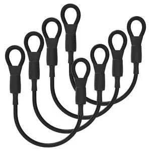 4-Pack Heavy Duty Loop End Cable 12 Inch Length 5mm Thickness | Braided Stainless Steel PVC Coated Safety Wire Rope for Outdoor Travel Home Hanging Transport, 200lb Tensile Force 4-Pack Heavy Duty Loop End Cable 12 Inch Length 5mm Thickness | Braided Stainless Steel PVC Coated Safety Wire Rope for Outdoor Travel Home Hanging Transport, 200lb Tensile Force